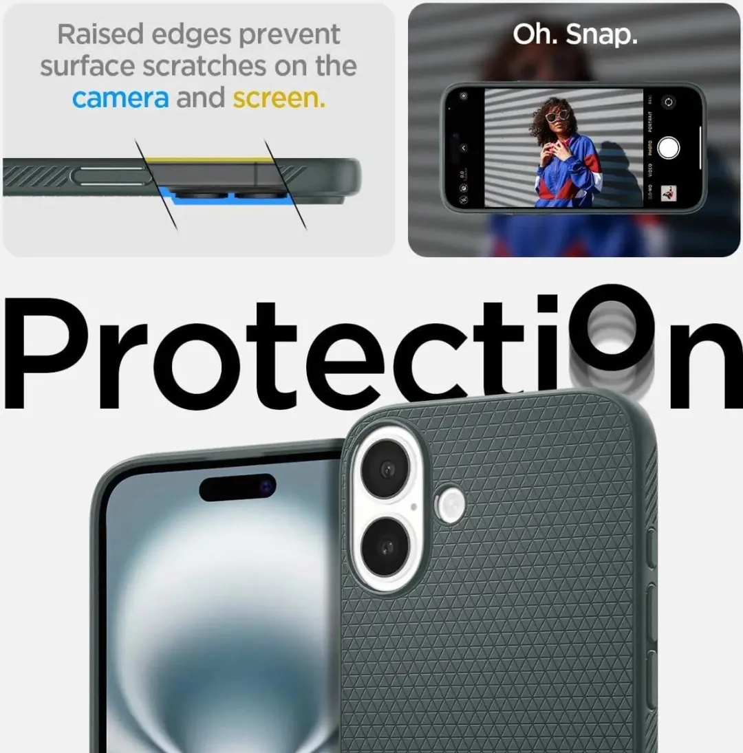 Spigen Liquid Air Hoesje ACS08068 - iPhone 16 Plus Groen