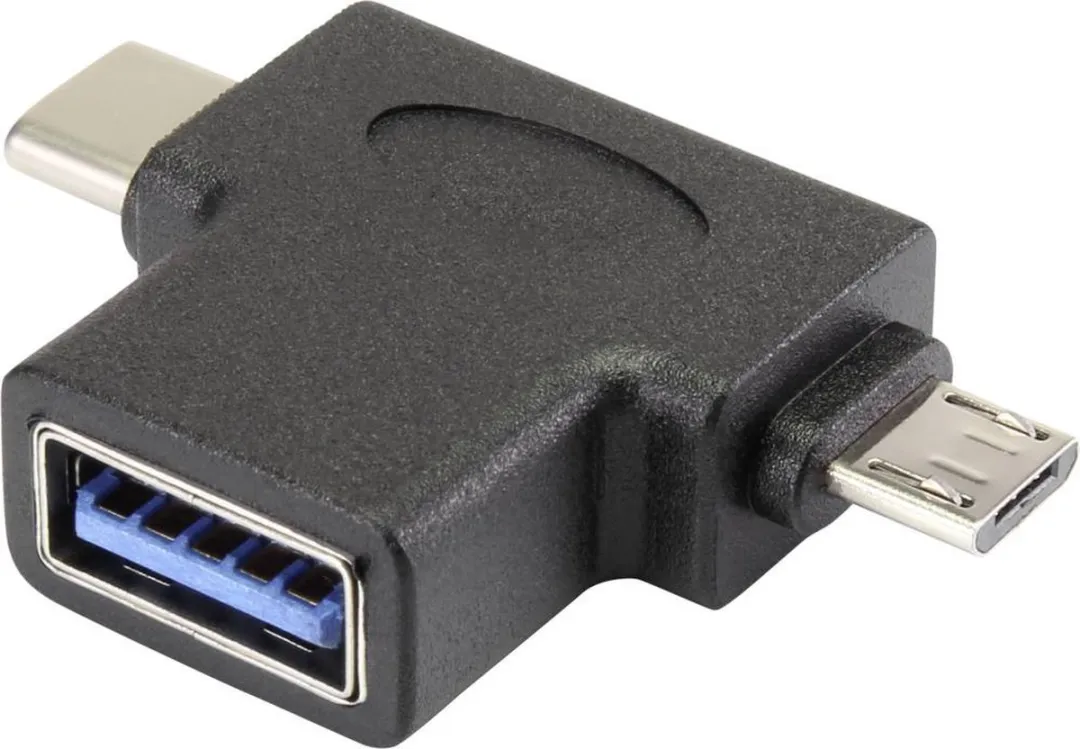 Renkforce RF-4541490 USB-C naar USB-A Adapter - Zwart