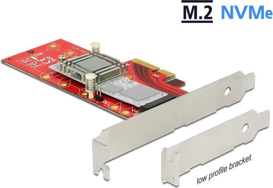 Delock PCIe x4 NVMe M.2 Kaart 110mm - met Heat Sink - Zwart