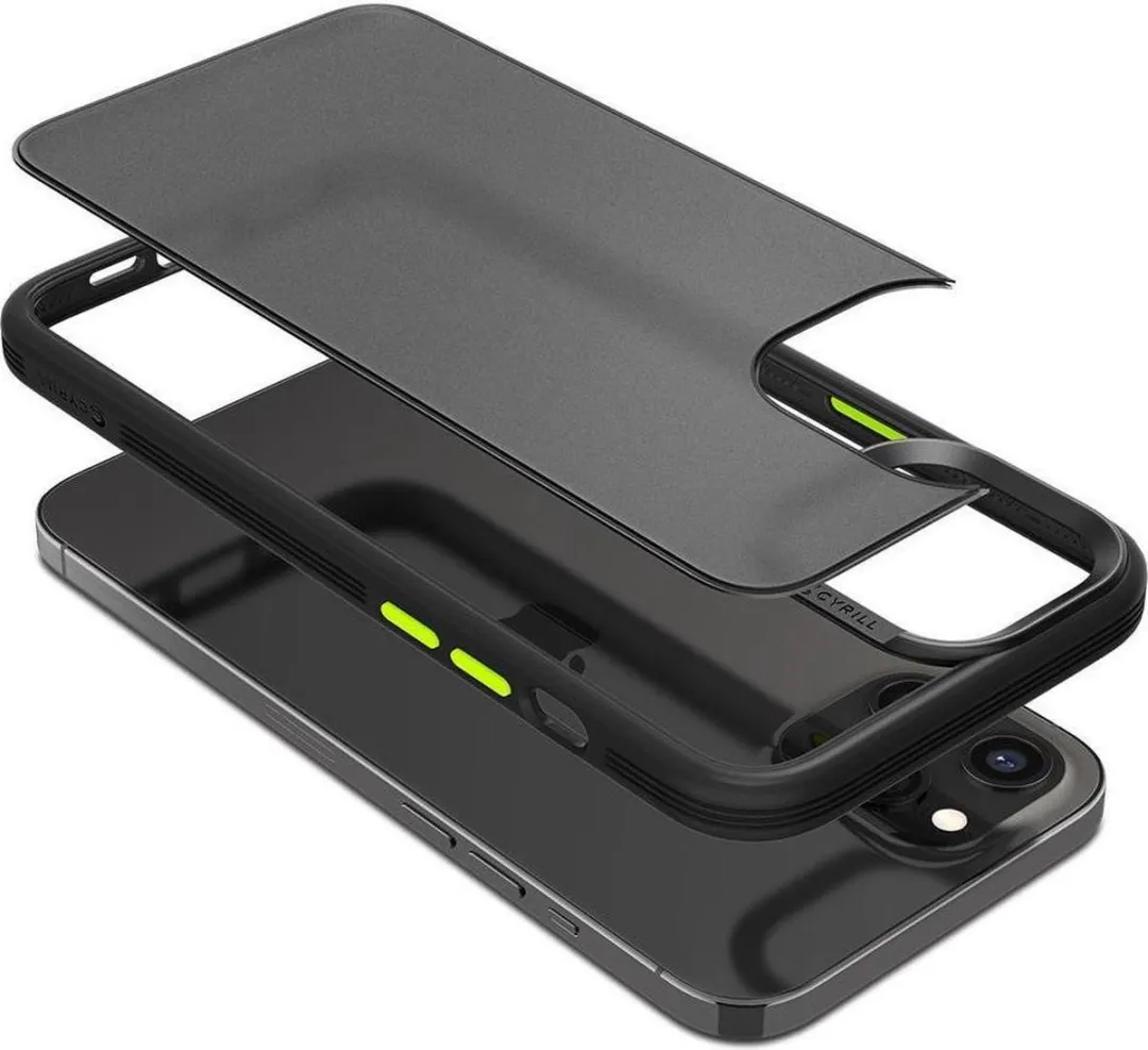 Spigen Cyrill Color Brick TPU Hoesje iPhone 12 Pro Max - Zwart