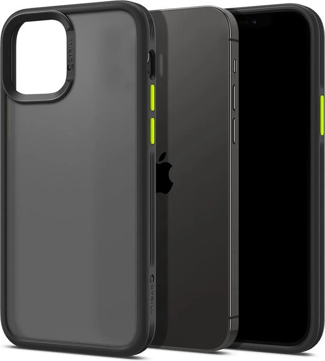 Spigen Cyrill Color Brick TPU Hoesje iPhone 12 Pro Max - Zwart