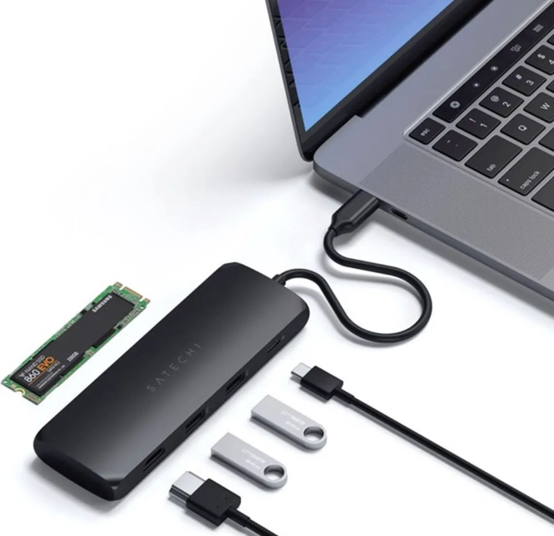 Satechi ST-UCHSEM USB-C Hybrid Multiport Adapter - HDMI - Zwart - afbeelding 6 van 6