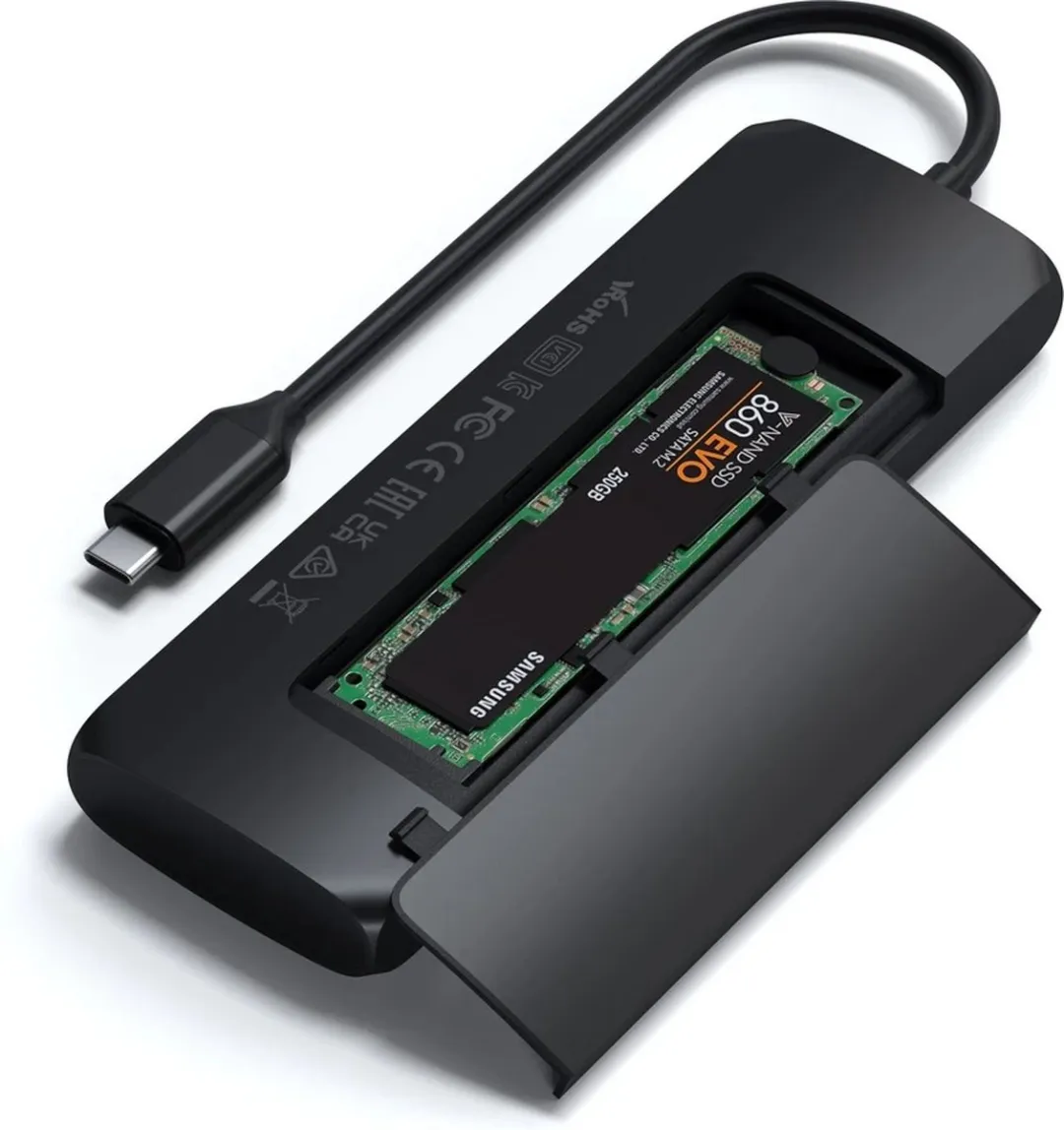 Satechi ST-UCHSEM USB-C Hybrid Multiport Adapter - HDMI - Zwart