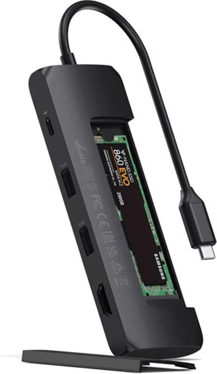 Satechi ST-UCHSEM USB-C Hybrid Multiport Adapter - HDMI - Zwart