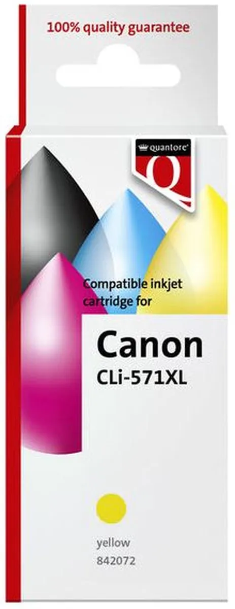 Quantore Canon CLI-571XL Inktcartridge - Geel