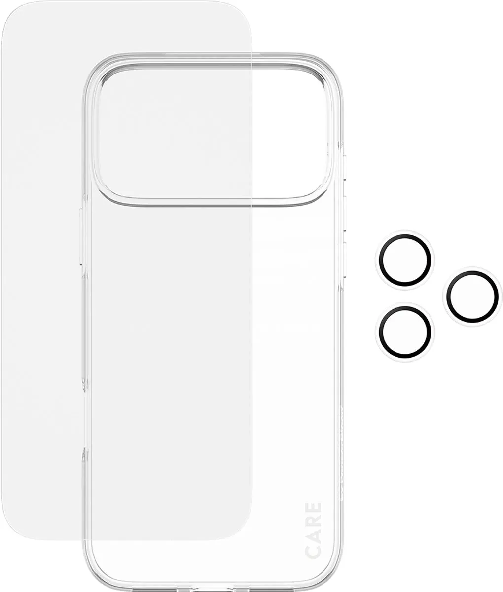 PanzerGlass SAFE. CARE 3-in-1 Combo iPhone 17 Pro Max - Schermhoes & Lens