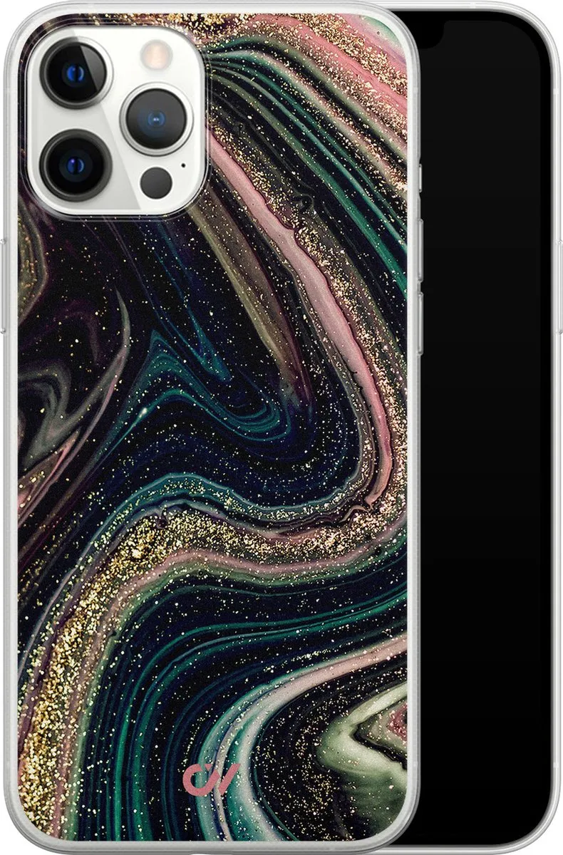 Casevibes iPhone 12 Pro Max Hoesje - Marble Twilight - Multi