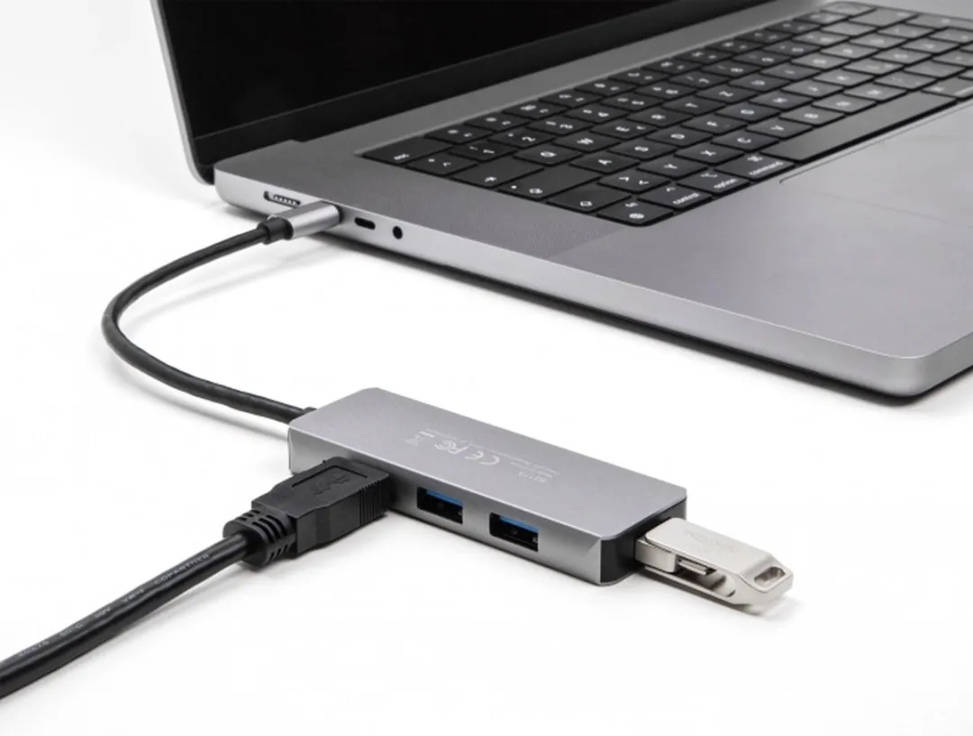Delock 63173 USB Hub 5Gbps - 4 Poorten Zwart