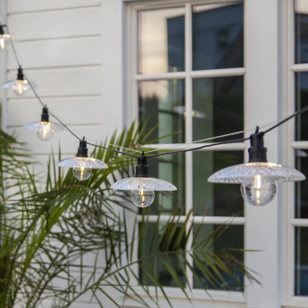 Star Trading Glassy Light LED Lichtketting - 6 Punten - 2700K - Zwart