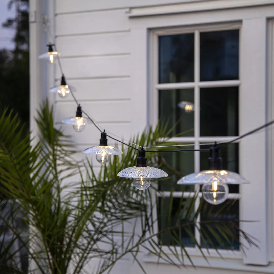Star Trading Glassy Light LED Lichtketting - 6 Punten - 2700K - Zwart - afbeelding 6 van 6