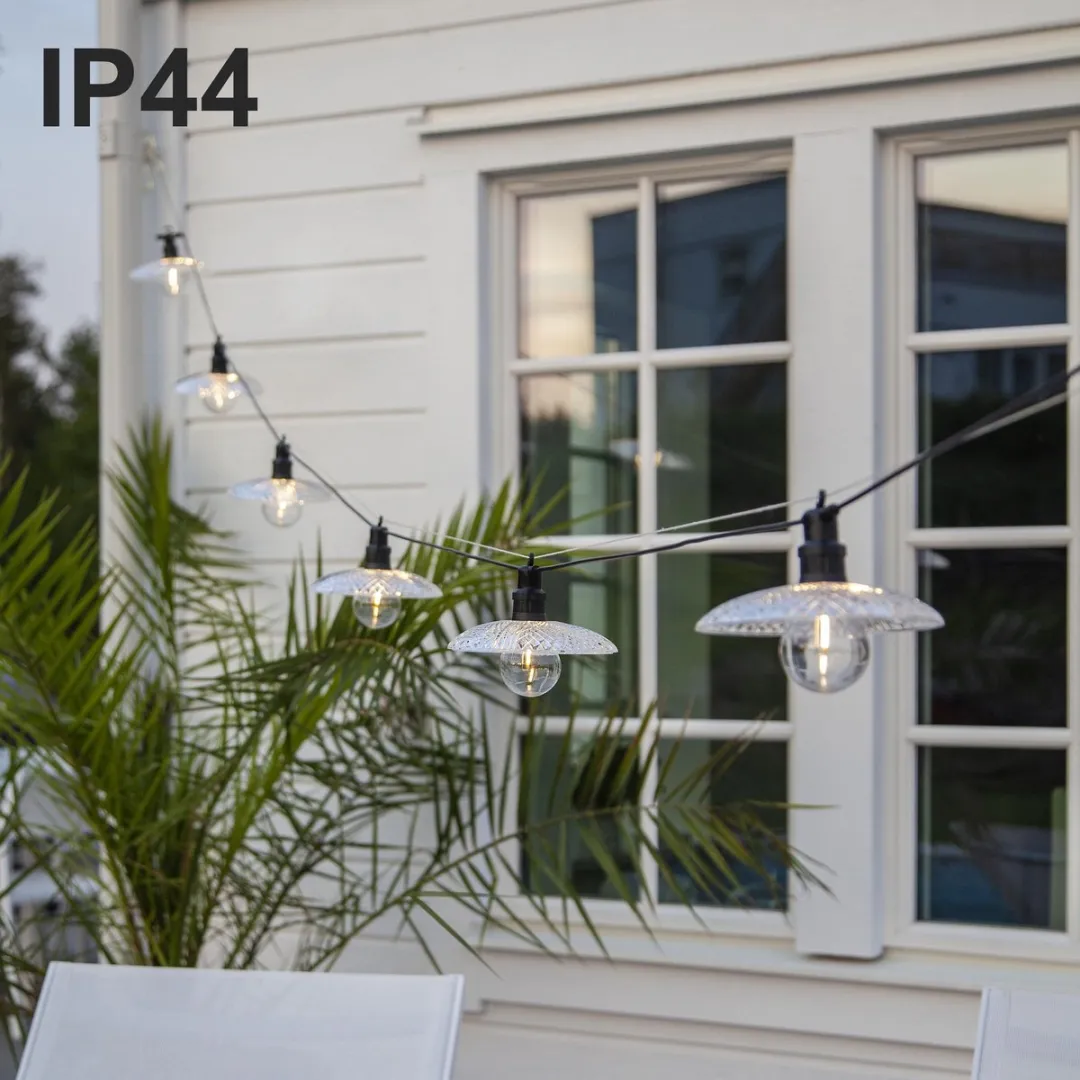 Star Trading Glassy Light LED Lichtketting - 6 Punten - 2700K - Zwart