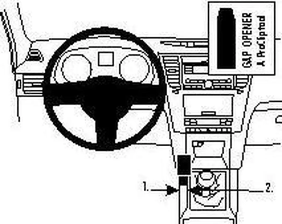 Brodit ProClip 834452 Subaru Outback 2010-2014 Consolehouder - Links - Zwart