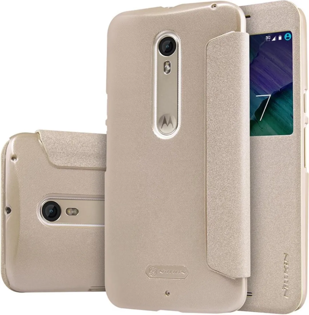 Nillkin Leather Case Moto X Style Sparkle Series - Goud - afbeelding 6 van 6