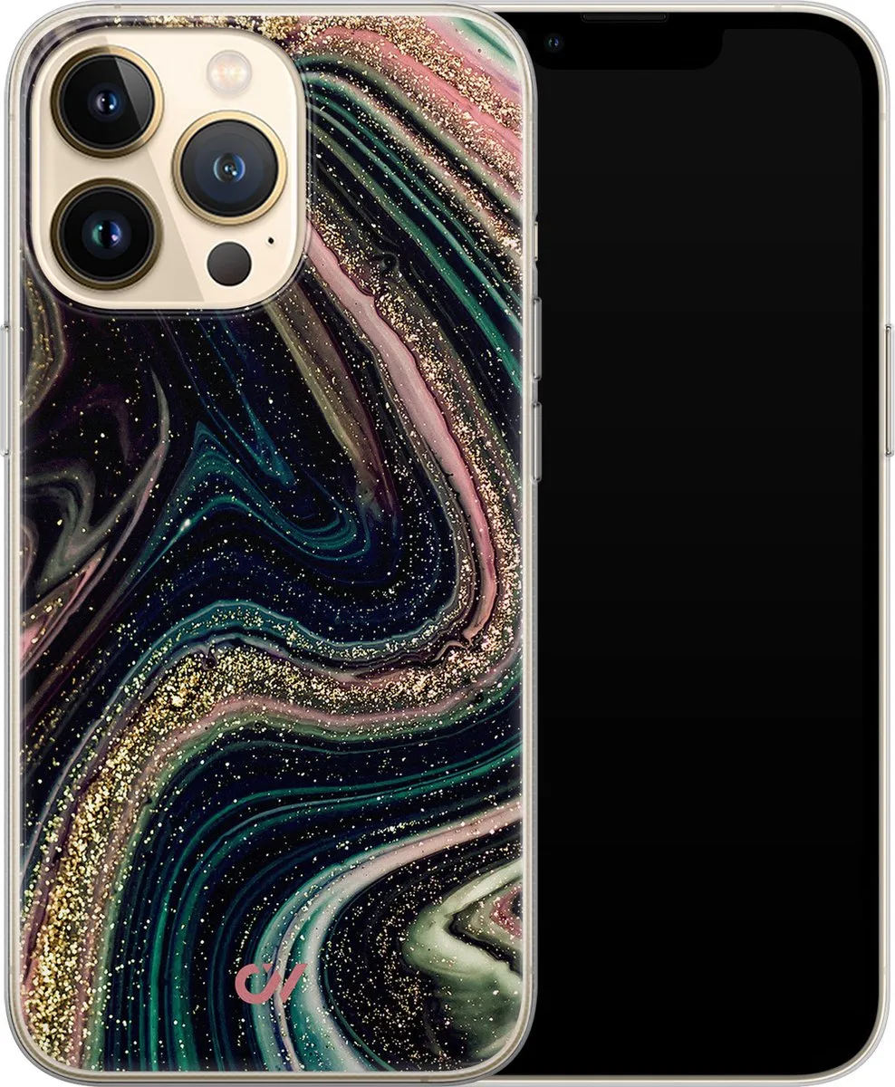 Casevibes iPhone 13 Pro Hoesje - Marble Twilight - Multi