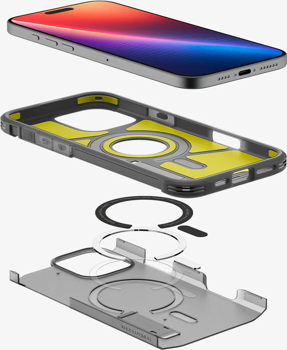 Spigen Tough Armor ACS08502 Hoesje - iPhone 16 Pro Max - Frost Zwart