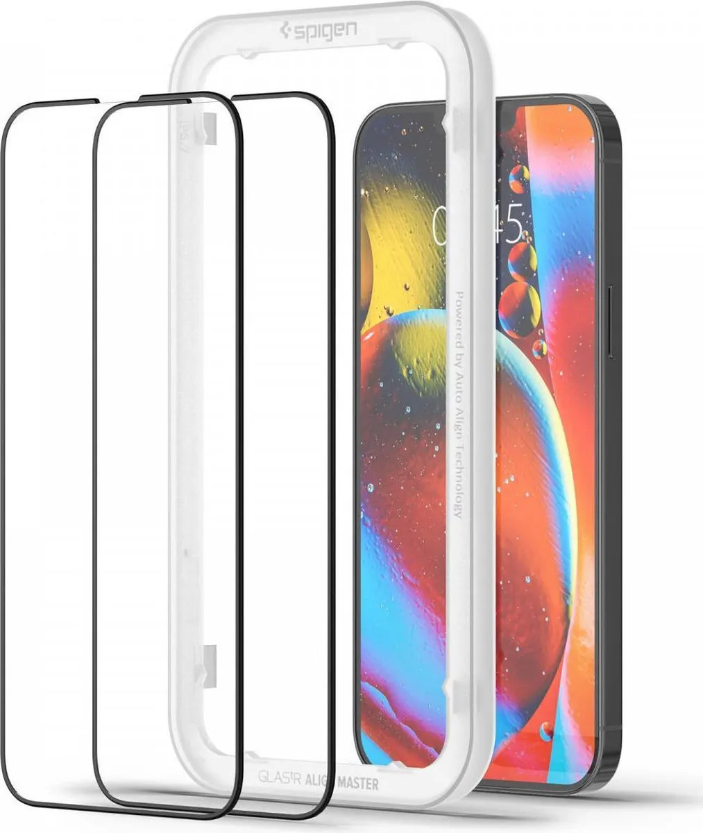 Spigen tR AlignMaster iPhone 13 Pro Max Glas - 2 Stuks - Zwart