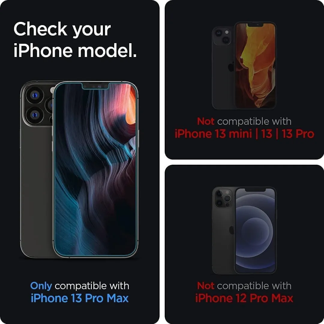 Spigen tR AlignMaster iPhone 13 Pro Max Glas - 2 Stuks - Zwart