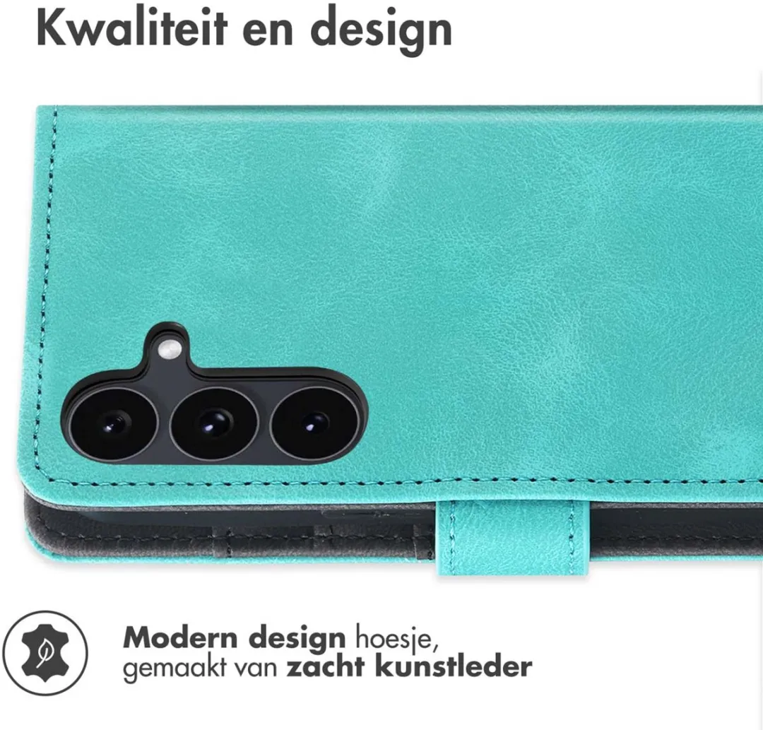 Imoshion Bookcase Hoesje Samsung Galaxy S25 FE - 3 Pasjes - Turquoise
