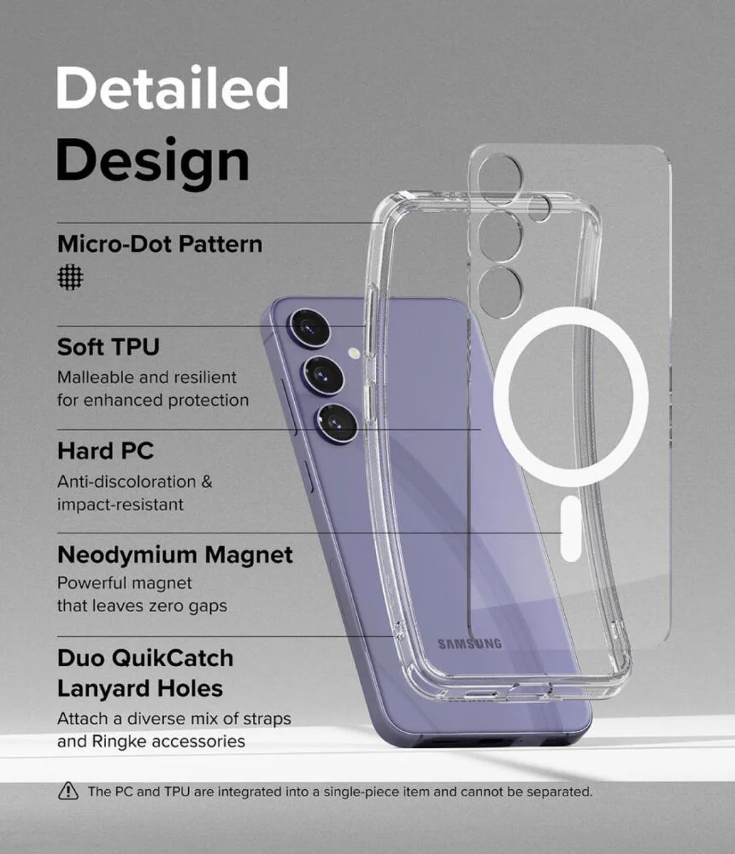 Ringke Fusion Magnetic Hoesje Samsung Galaxy S24 Plus - Transparant
