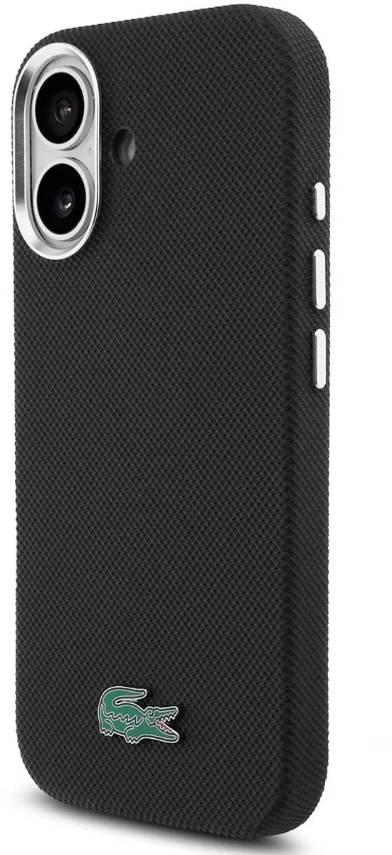 Lacoste iPhone 16 Back Cover - Zwart - MagSafe
