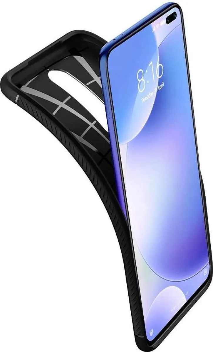 Spigen Rugged Armor Hoesje Xiaomi Redmi K30 - Zwart - afbeelding 6 van 6