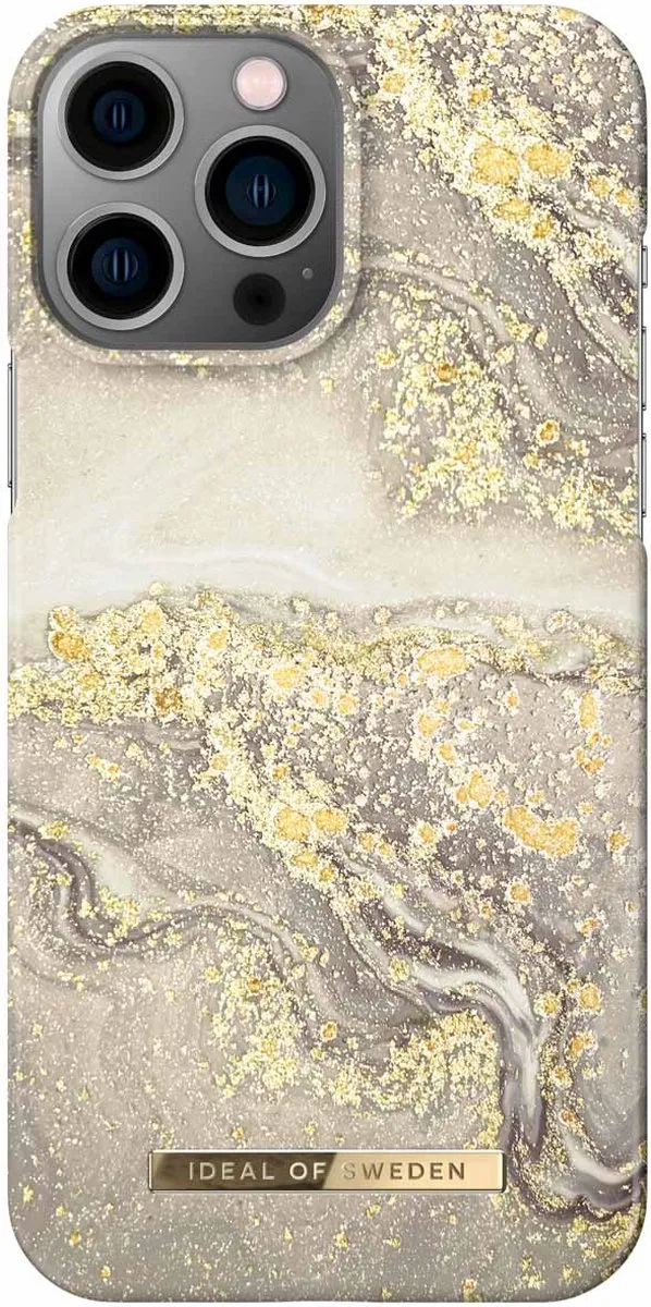 iDeal of Sweden iPhone 14 Pro Max Backcover Sparkle Greige Marble