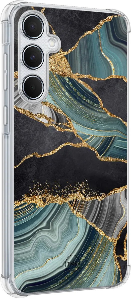 Casevibes Shockproof Hoesje Samsung Galaxy A55 S/A55/S/017 - Marble Jade Stone