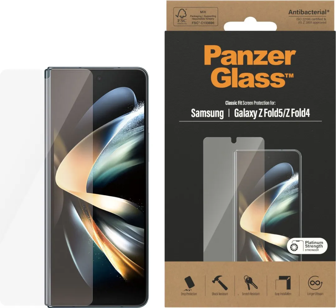 PanzerGlass Ultra-Wide Screenprotector Z Fold 4 - Antibacterieel