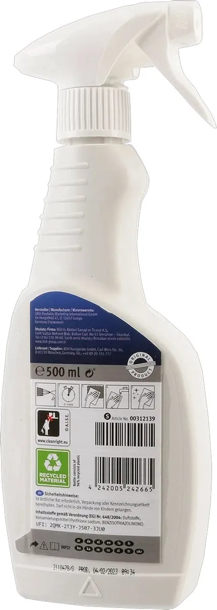 Bosch Koelkastreiniger 00312476 - Wit