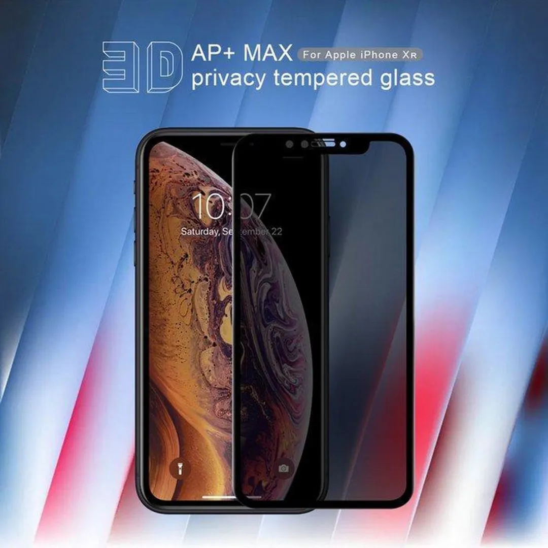 Nillkin FullFace TemperedGlass 3D AP+ MAX iPhone XR - Zwart - afbeelding 2 van 4