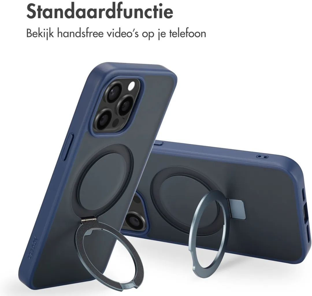 Accezz Hoesje iPhone 15 Pro Max - Blauw - MagSafe