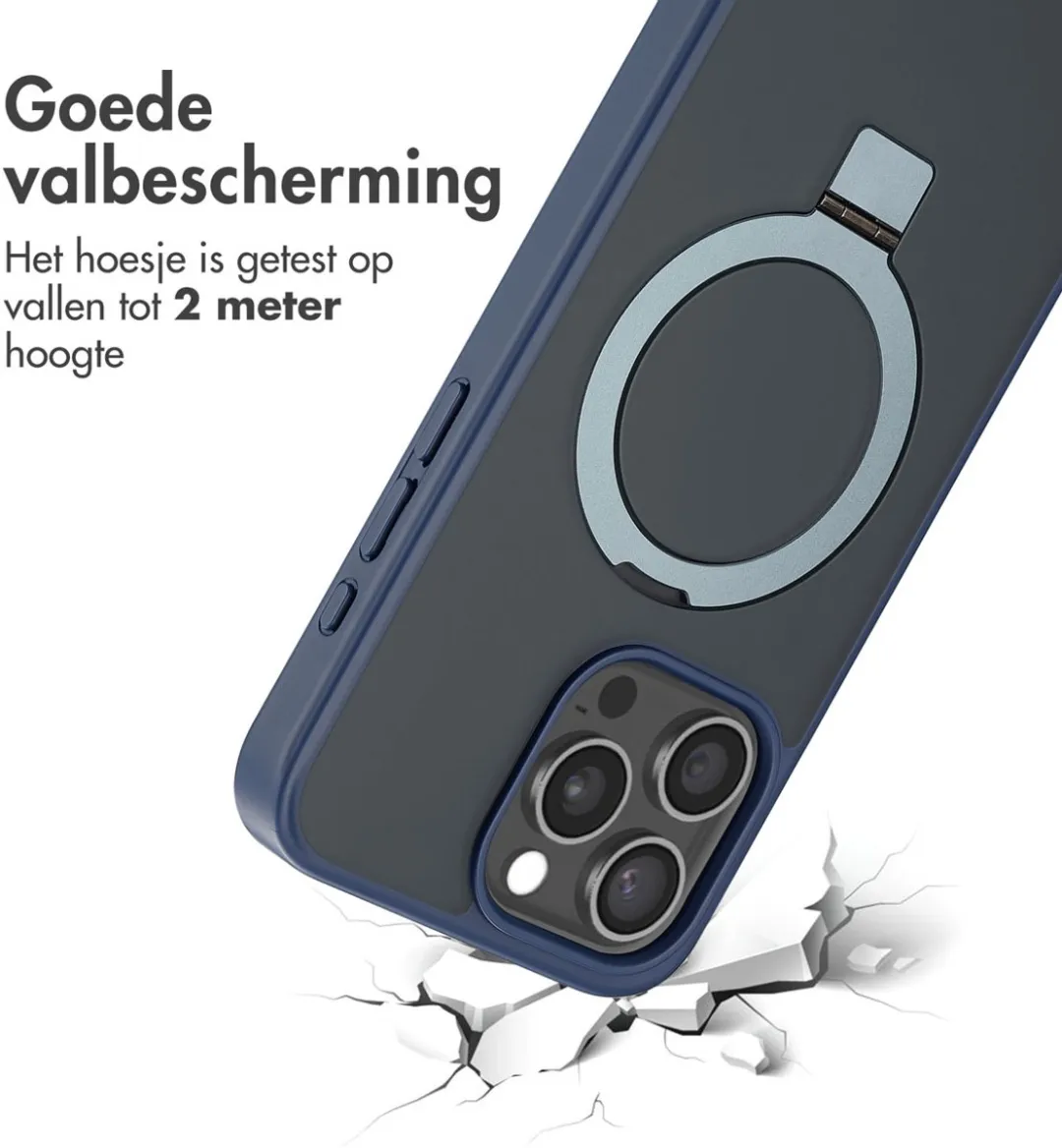 Accezz Hoesje iPhone 15 Pro Max - Blauw - MagSafe