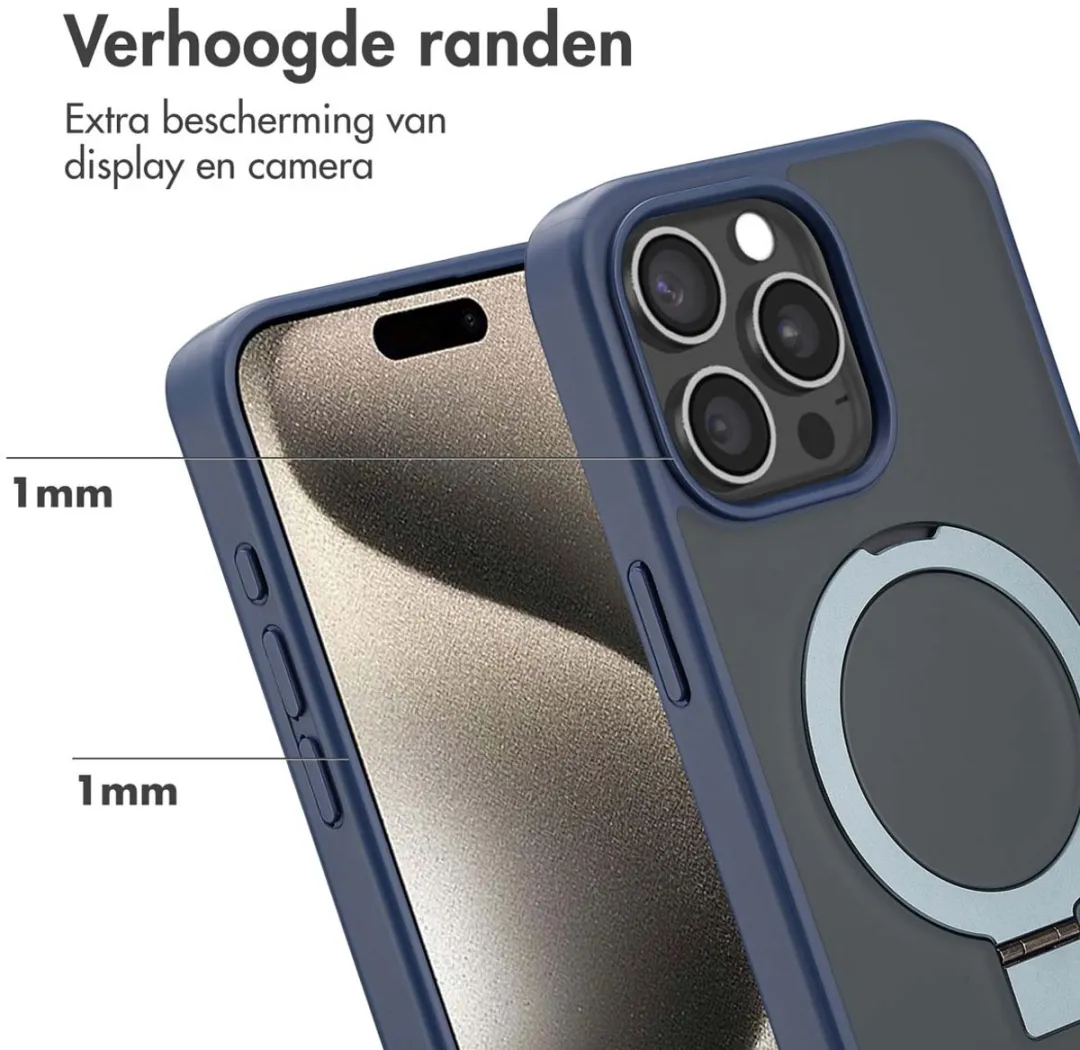 Accezz Hoesje iPhone 15 Pro Max - Blauw - MagSafe