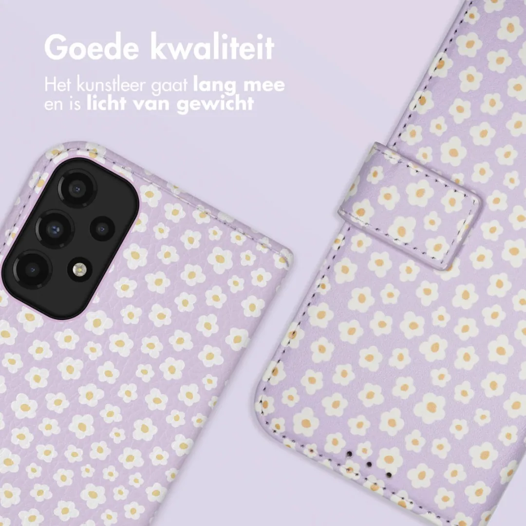 Imoshion Galaxy A33 Hoesje - 3 Pasjes - White Daisy