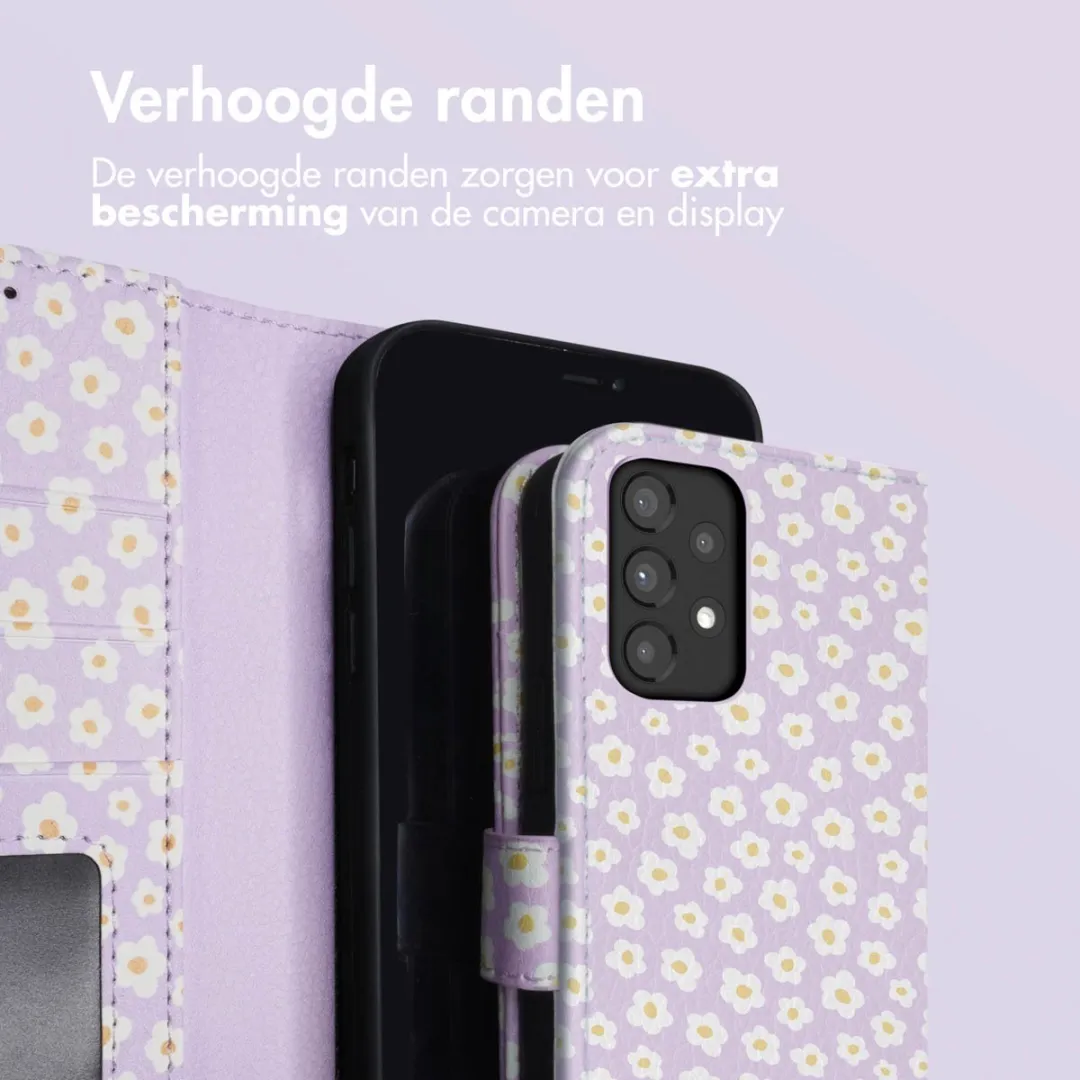Imoshion Galaxy A33 Hoesje - 3 Pasjes - White Daisy