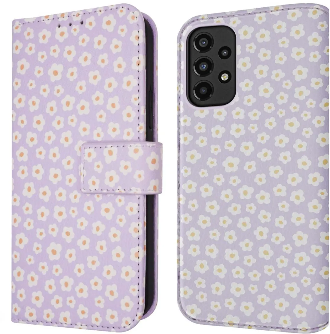 Imoshion Galaxy A33 Hoesje - 3 Pasjes - White Daisy
