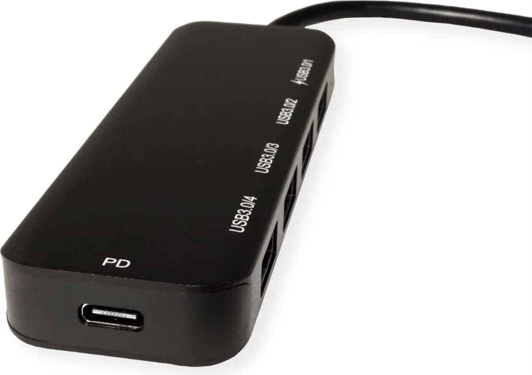 Value USB 3.2 Gen 1 Hub 5 Poorten - Type C met PD - Zwart - afbeelding 4 van 5