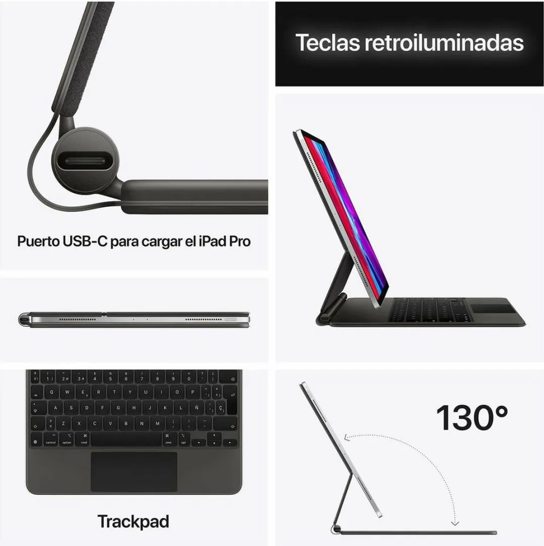 Apple MXQT2Y/A Toetsenbord - Spaans QWERTY - Zwart