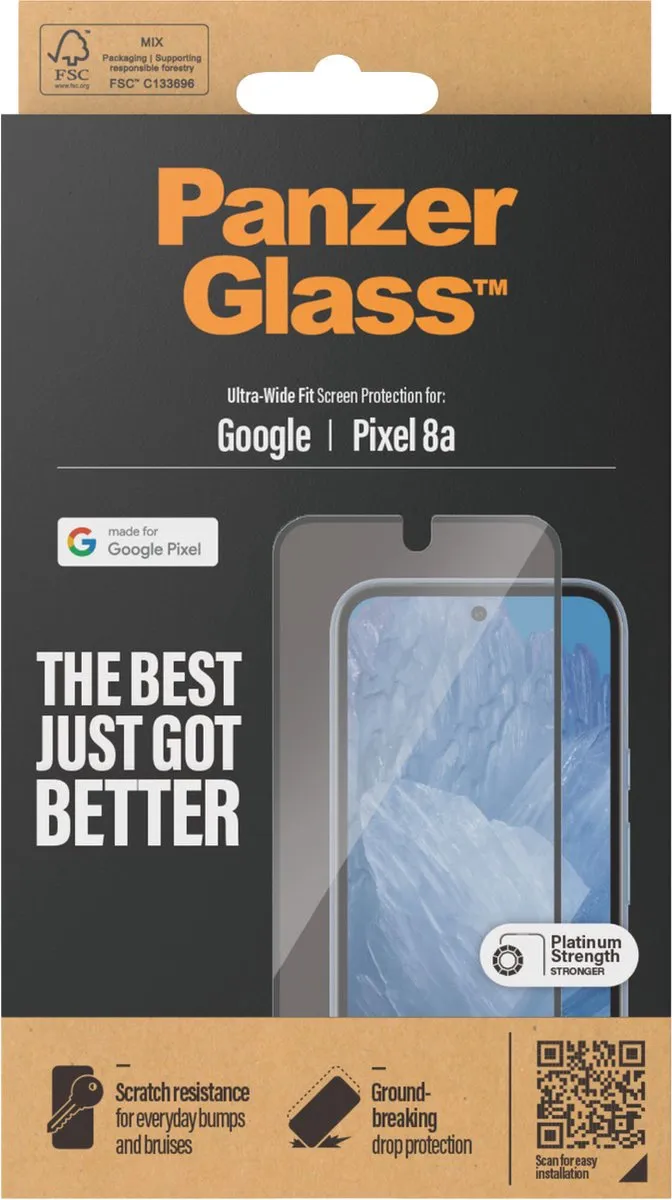 PanzerGlass PZ-4785 Screenprotector Google Pixel 8a - Case Friendly
