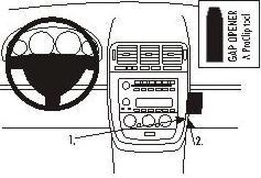 Brodit ProClip Chevrolet Uplander 2005-2010 Houder - 853642 - Zwart