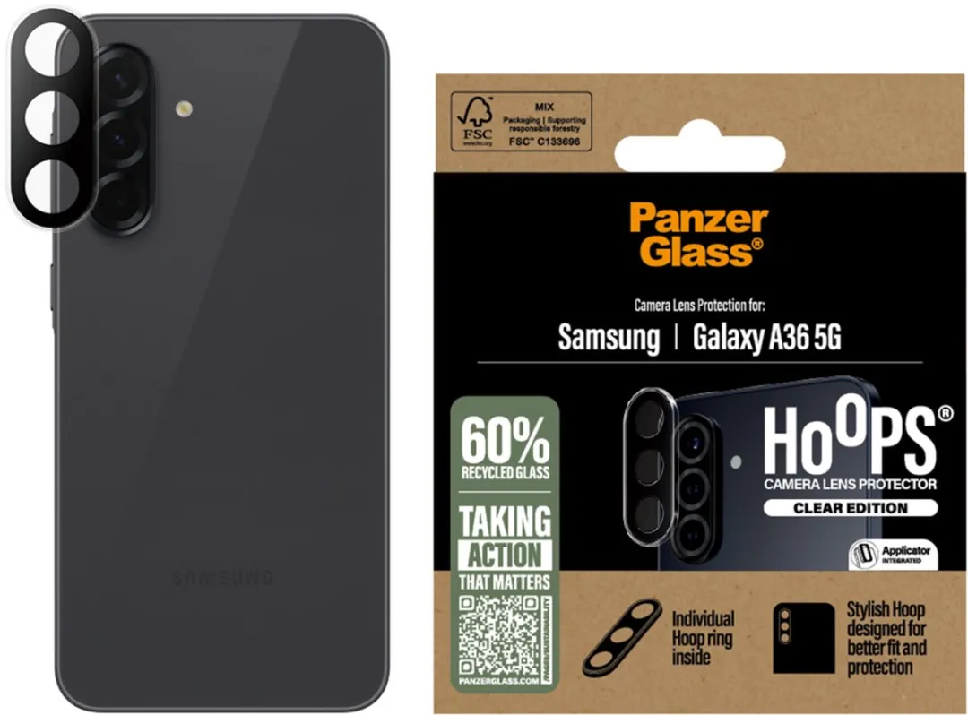 PanzerGlass Hoops Camera Lens Protector Samsung Galaxy A36 - 1 Stuk