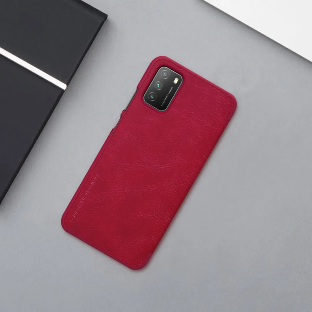 Nillkin Qin PU Leather Book Case Xiaomi Poco M3 - Rood