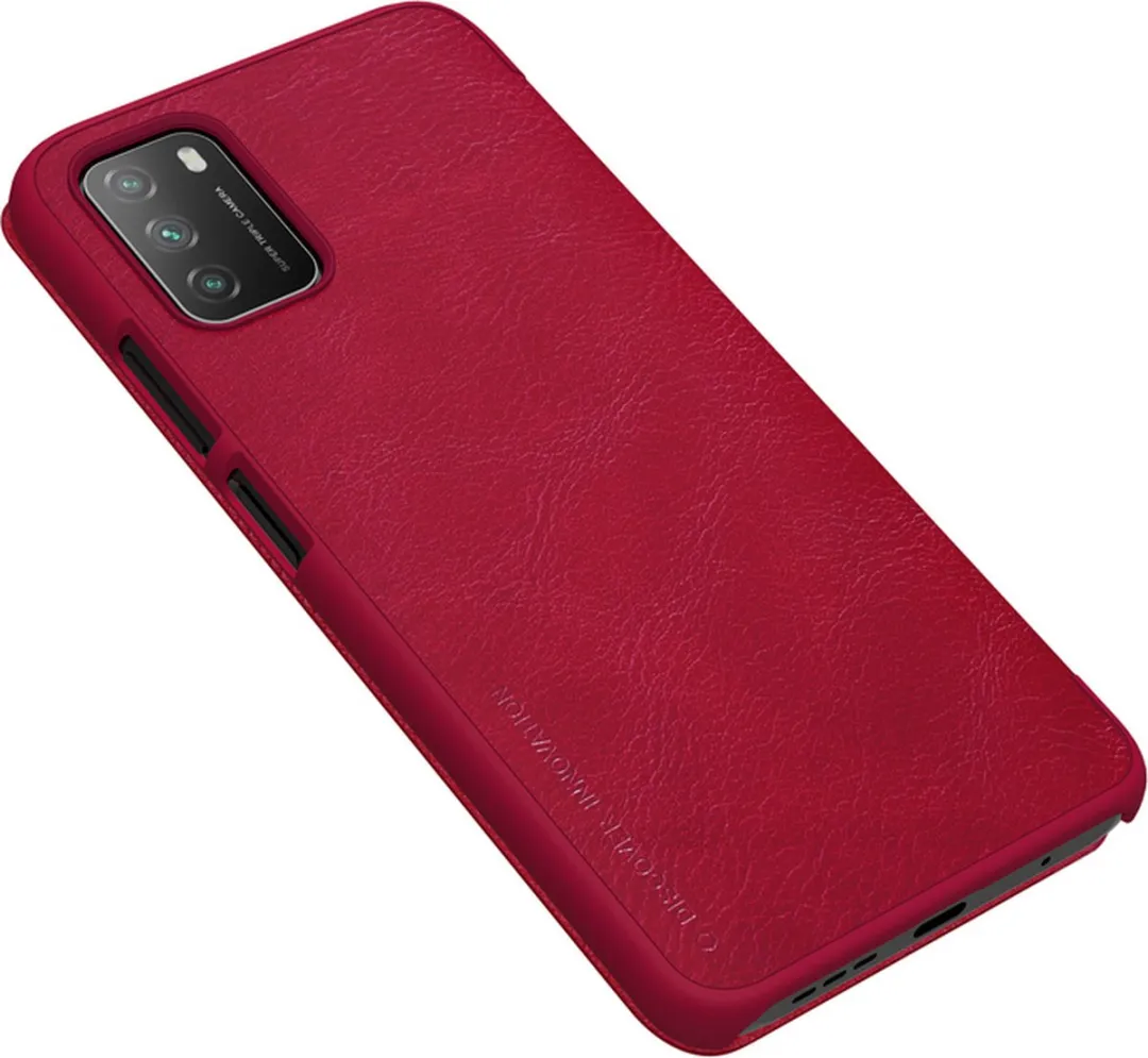 Nillkin Qin PU Leather Book Case Xiaomi Poco M3 - Rood