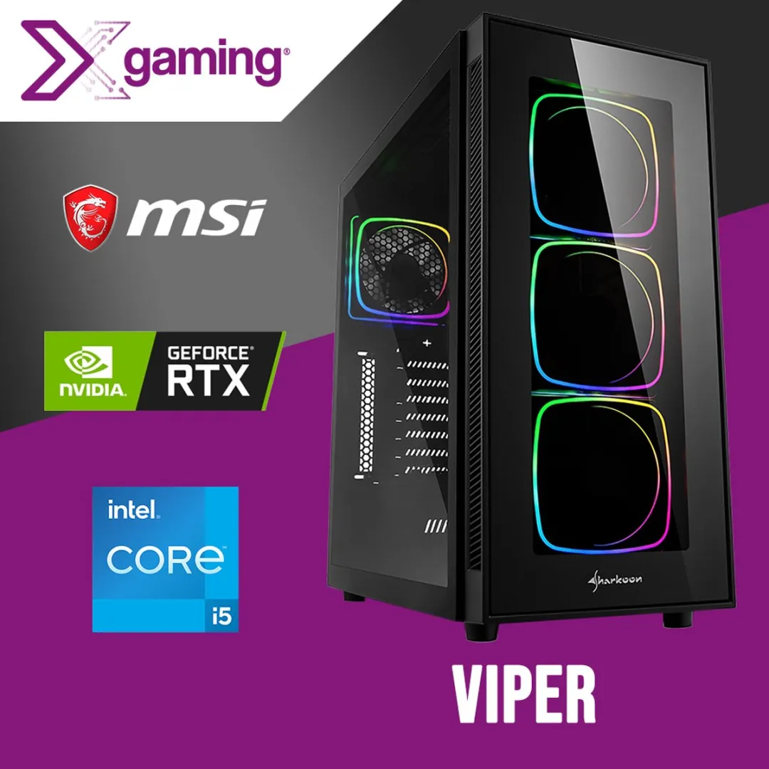 Xgaming Viper Gaming PC - i5 12400 RTX5060 32GB 1TB SSD