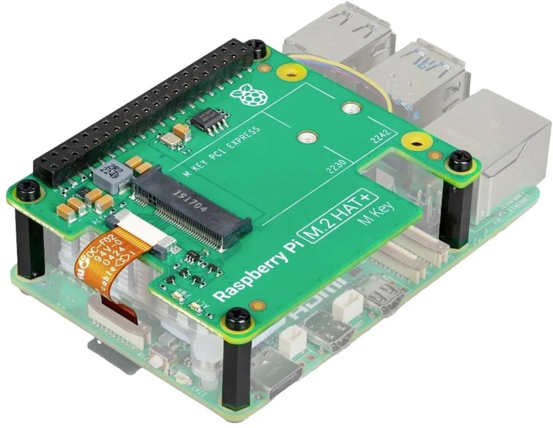 Raspberry Pi® M.2 HAT+ Raspberry Pi uitbreidingsprintplaat Geschikt voor model: Raspberry Pi® 5 B