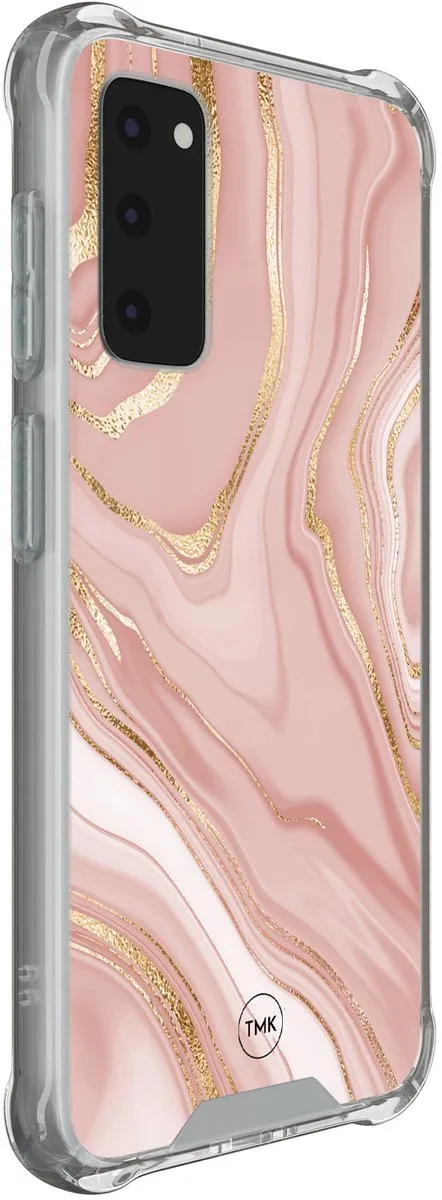 Casevibes Shockproof Hoesje Samsung Galaxy S20 FE - Roze Marble - S/S20FE/S/005