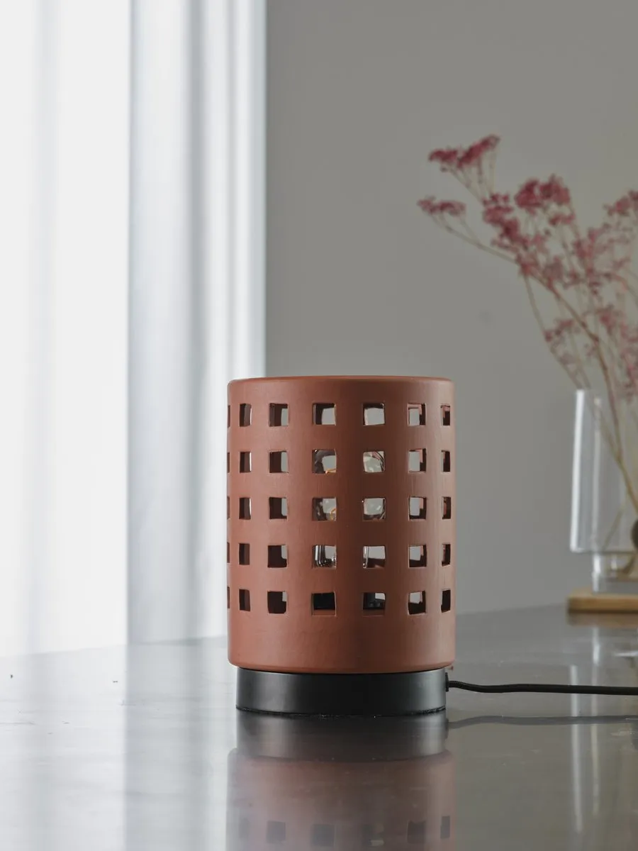 Osram Decor Clay Windows Tafellamp E27 - 145mm Bruin