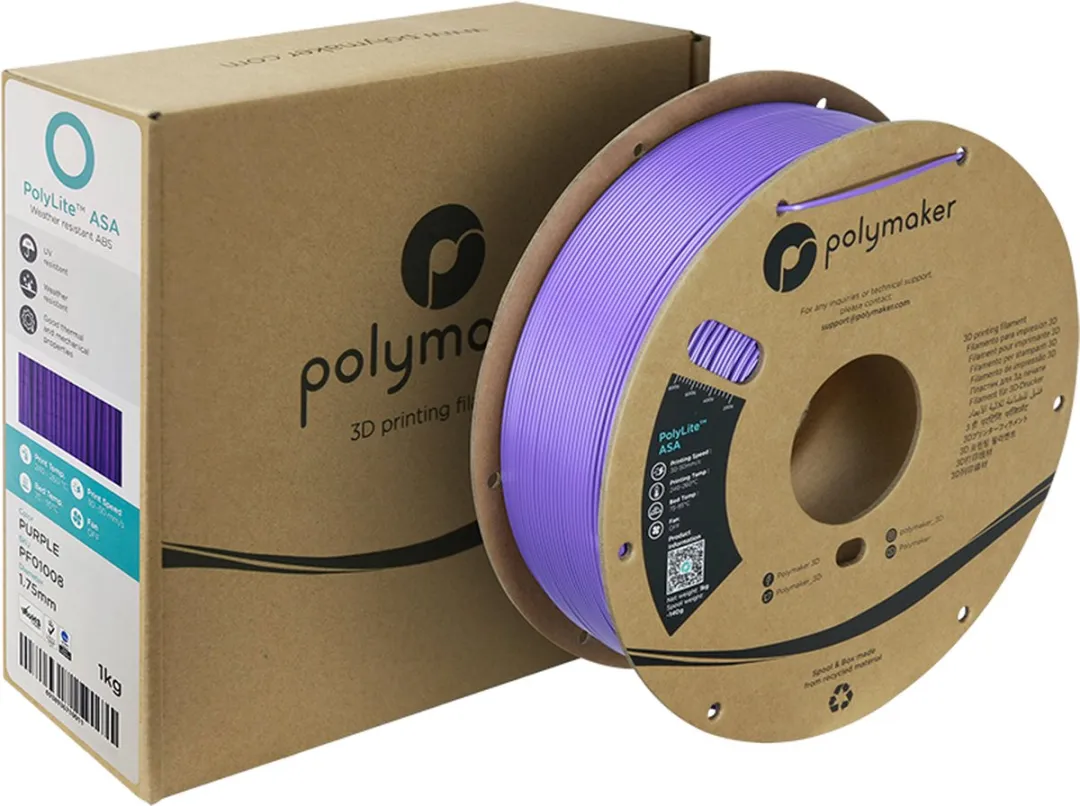 Polymaker PolyLite ASA Filament 1,75mm - 1kg Paars