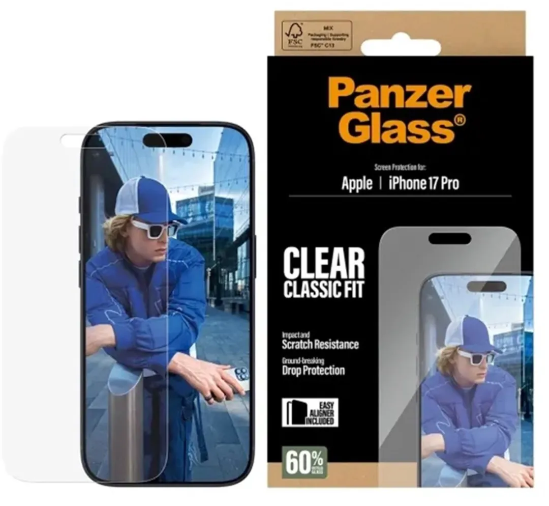 PanzerGlass Classic Fit PG24188 Screenprotector iPhone 17 Pro Max - Case Friendly