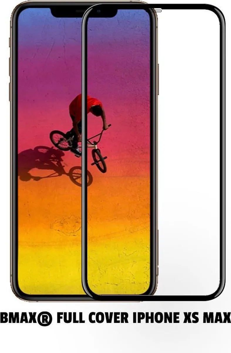 BMAX iPhone XS Max Full Cover Glazen Screenprotector - 2 Stuks